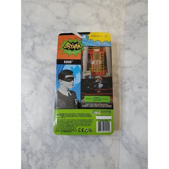 Mcfarlane Batman DC Retro 66 Classics TV Series W5 Robin Black & White 6" Figure - Picture 9 of 11